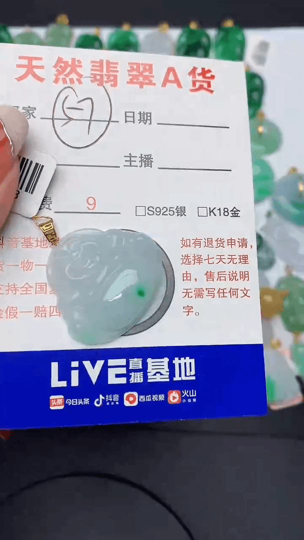 【闪购商品】翡翠颈饰18K金镶嵌1