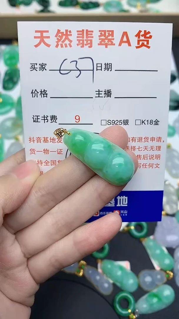 【闪购商品】翡翠颈饰18K金镶嵌1