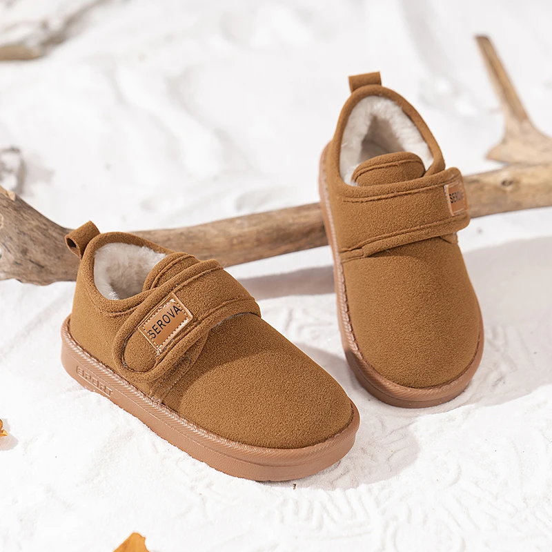 表哥儿童加绒加厚雪地靴2024年冬季新款女童防滑防水保暖大棉靴