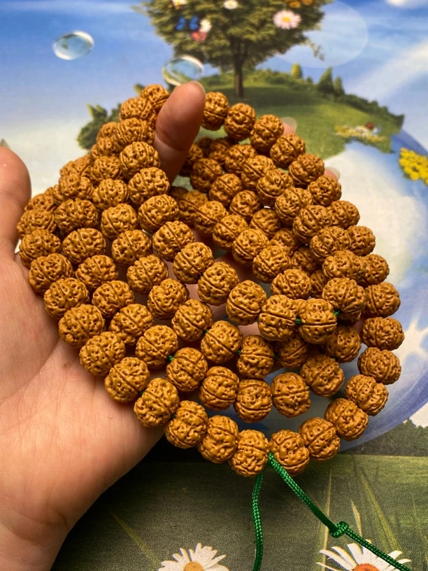 六瓣凹底梅花小金刚108*10mm金刚菩提文玩