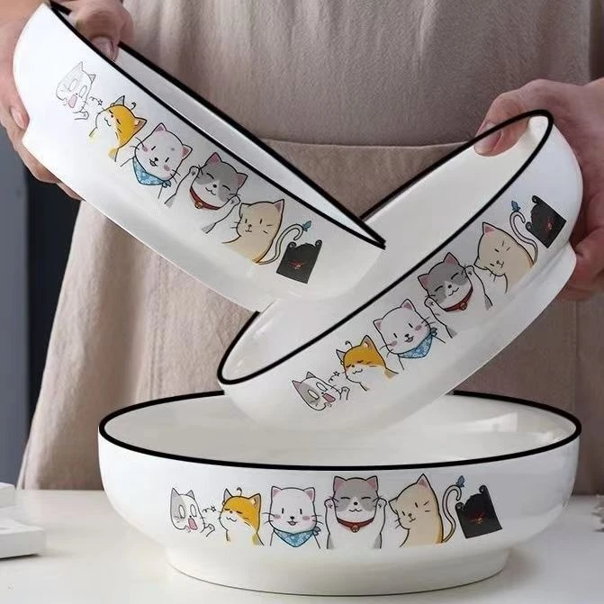 【仅新疆包邮】汤碗家用陶瓷饭店水煮肉加厚简约汤盆汤盆防烫简约