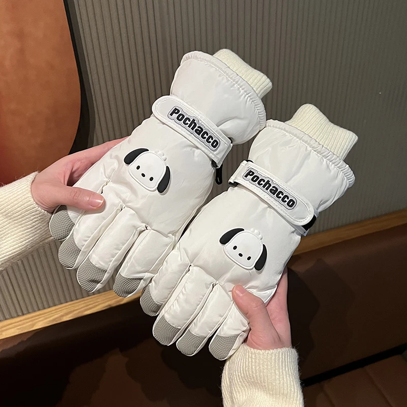 【正版授权】三丽鸥滑雪手套冬季骑行保暖加绒加厚可爱触屏棉手套