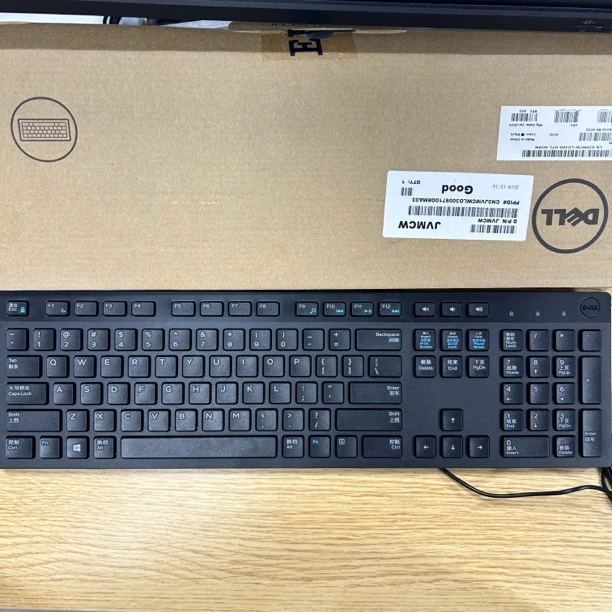 95新 Dell/戴尔 DELL KB216t 黑色办公超薄键盘有线商务