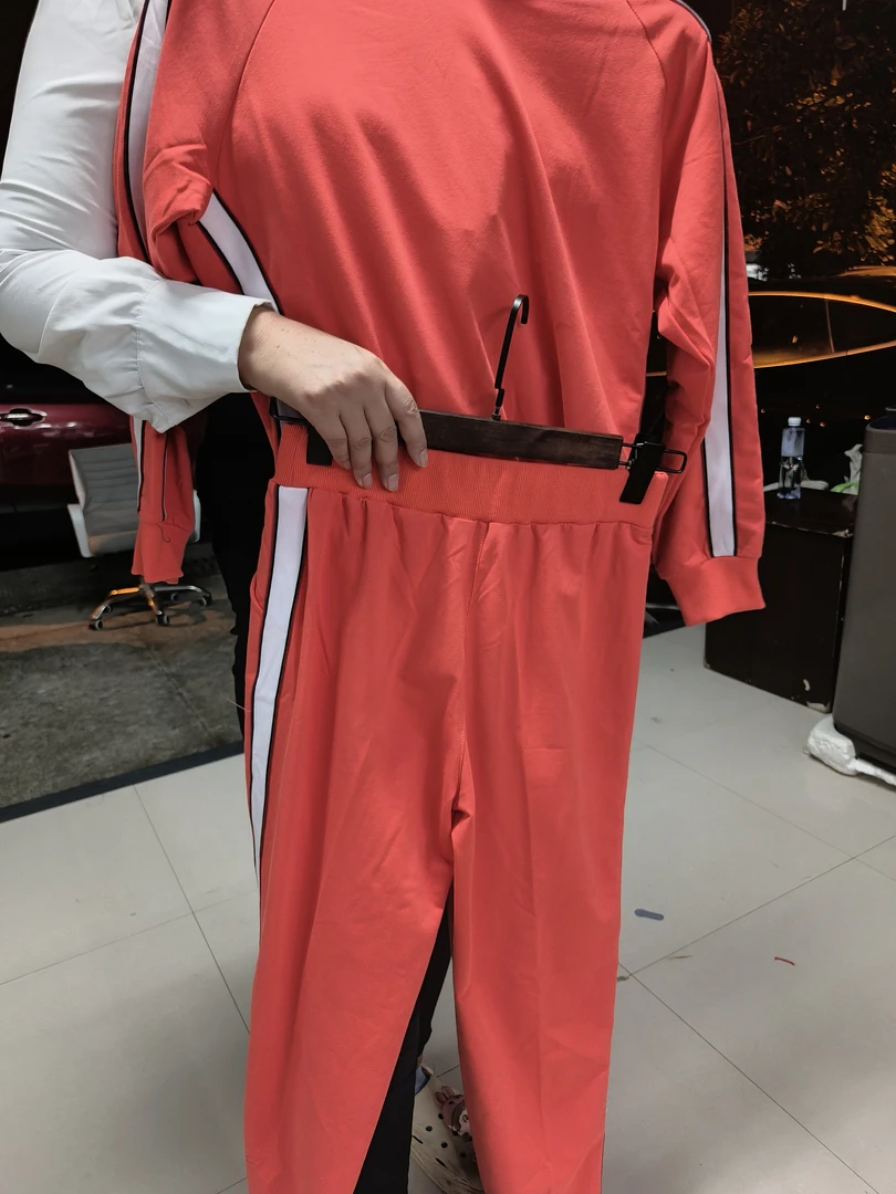 大码高档休闲运动服套装秋季薄款宽松洋气减龄时尚两件套