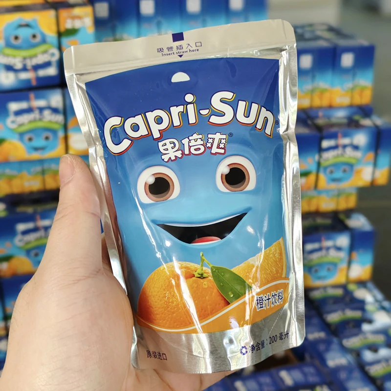 【果倍爽进口阿联酋】德国Capri-Sun儿童果汁橙味解渴饮料批发200ml