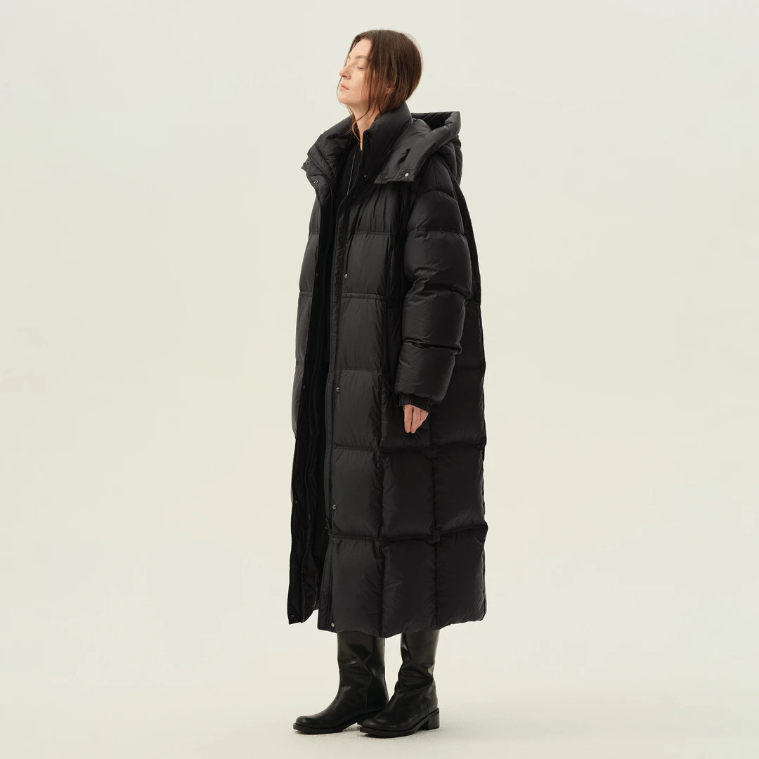 白弓BAIGONG/无惧北寒长款白鸭绒面包服外套52798X