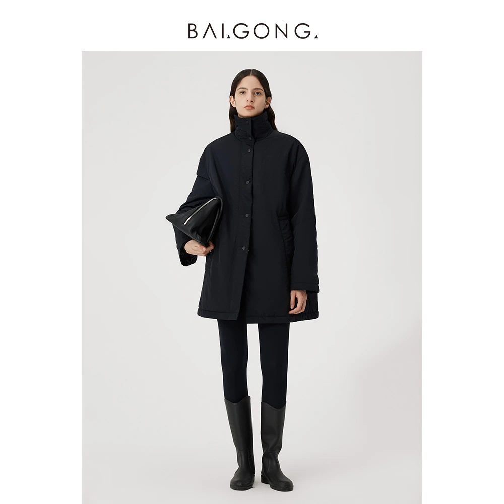 白弓BAIGONG/轻量感系列松弛棉服外套38296X
