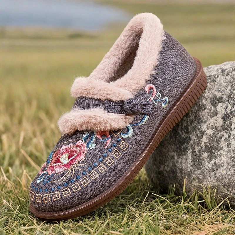 女款老北京布鞋老人鞋奶奶鞋妈妈鞋复古女士绣花鞋国风汉服鞋棉鞋