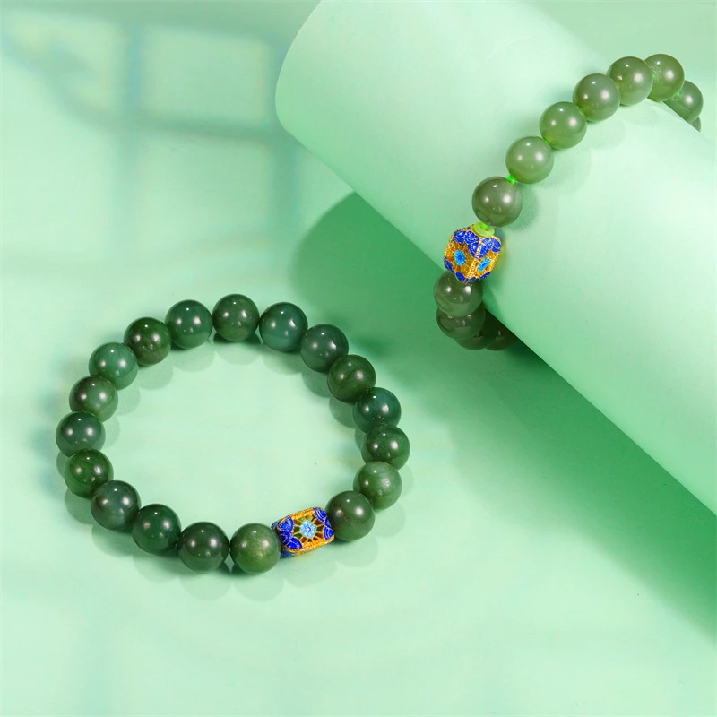 和田玉圆珠手串/多样性发其一