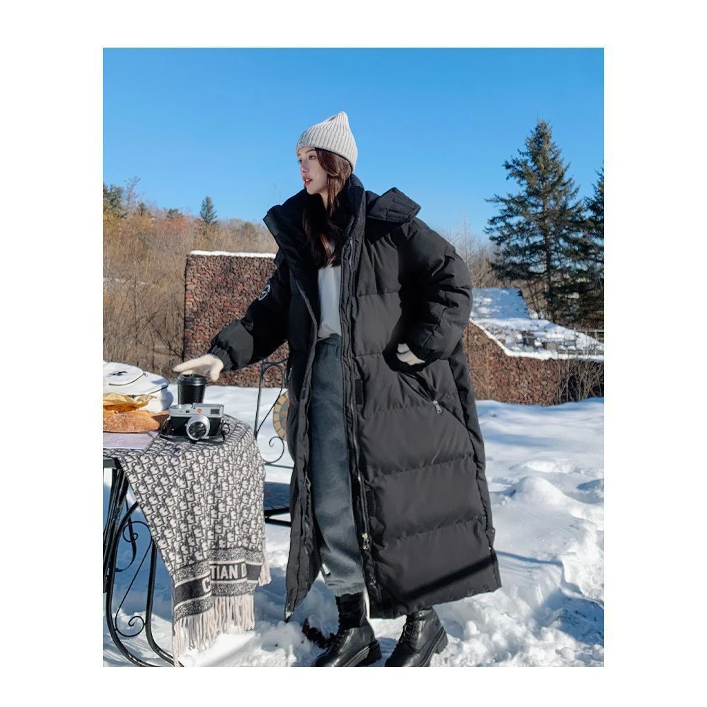 波司澄冬情侣新款羽绒衣服加厚学生外套女长款过膝休闲韩版宽松