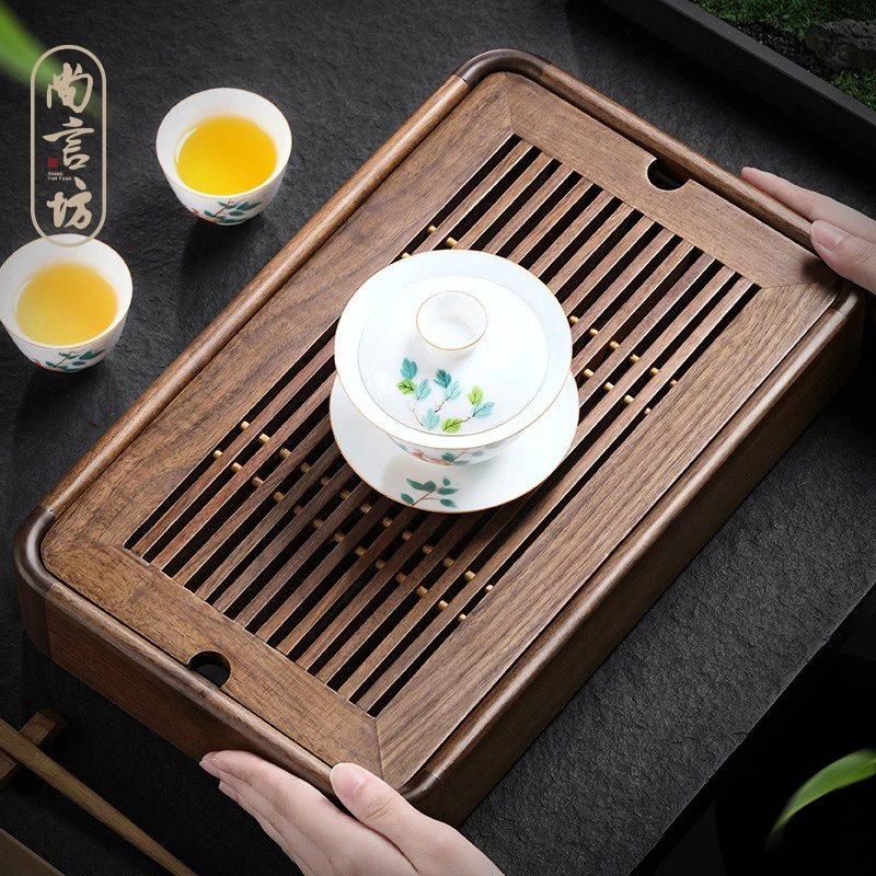 茶盘实木整块原木茶台大号现代简约排水茶具小型家用茶海