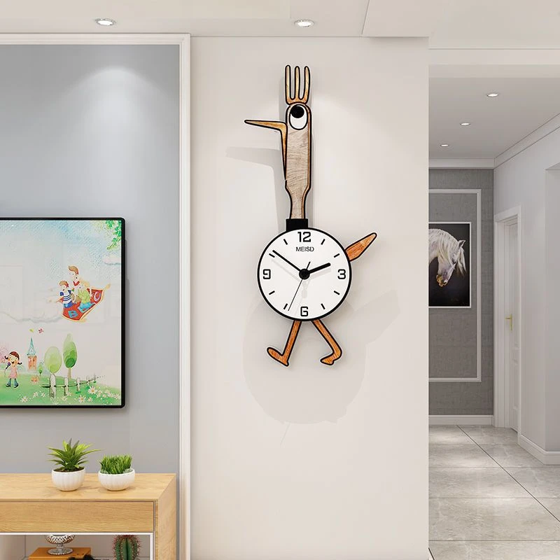 美世达可爱钟表挂钟客厅时尚卧室挂表简约家用装钟表客厅家用挂钟