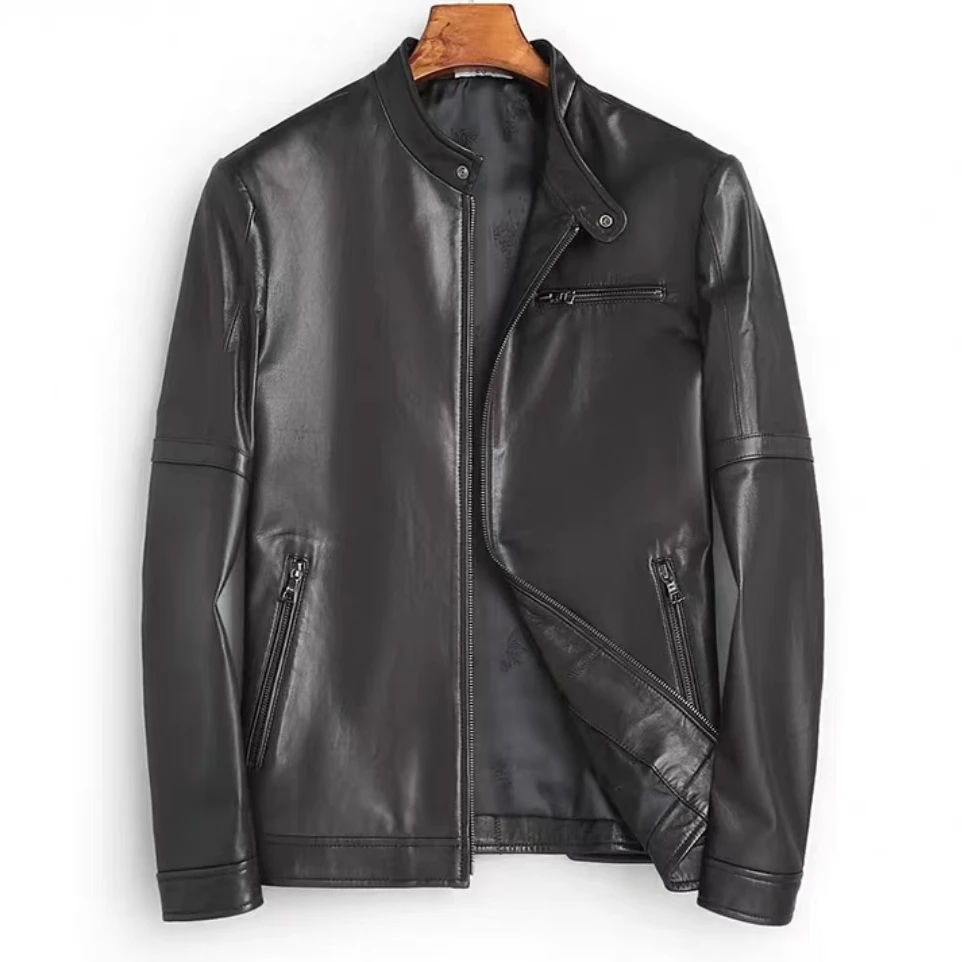 男士 真皮 皮衣 所有商品已直播间拍号为准，时尚 休闲 真皮 修身