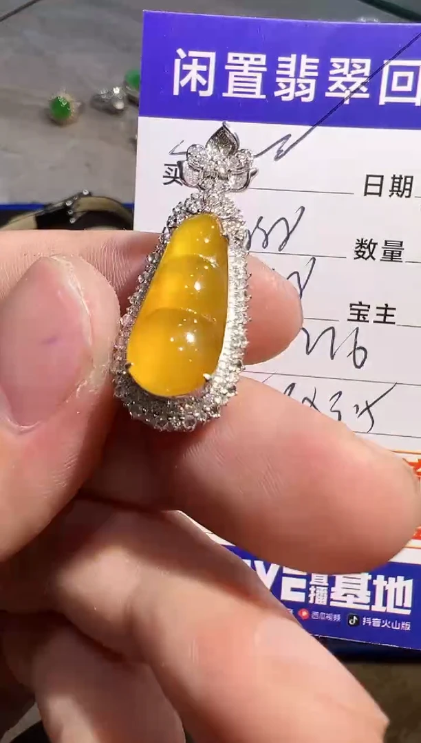 【闪购商品】翡翠颈饰18K金镶嵌翡翠回流