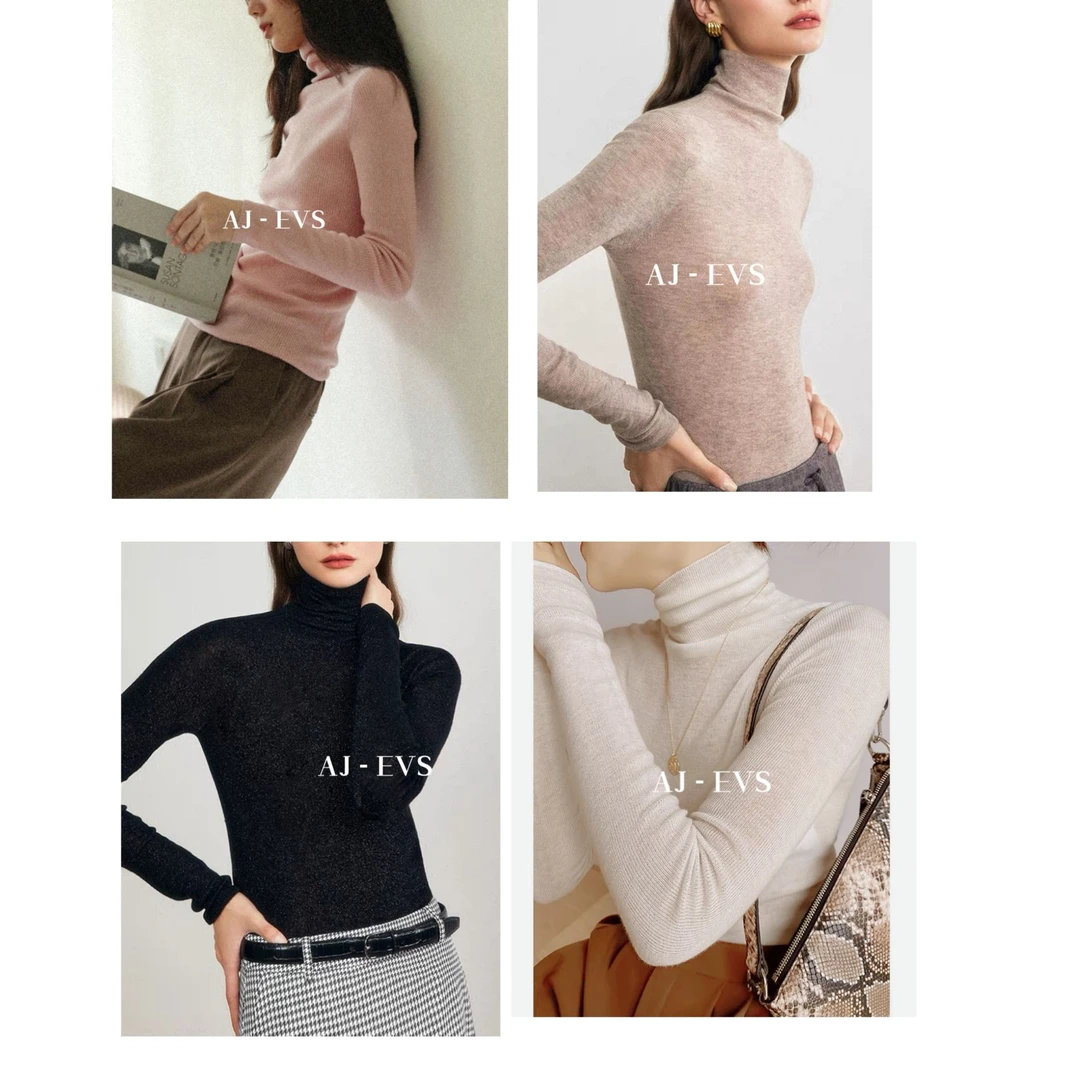 AJ-EVS【百搭气质·无缝一体工艺超细羊毛高领打底衫】