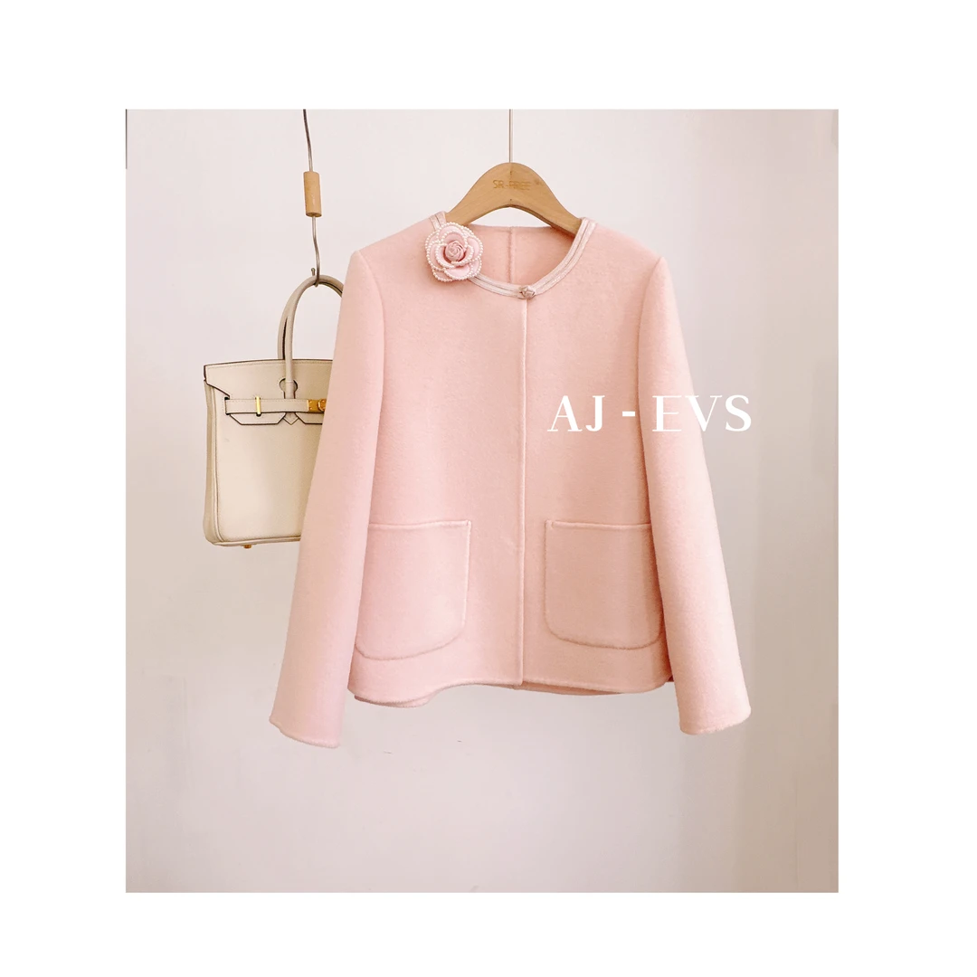 AJ-EVS【温婉佳人·澳洲进口高支羊毛气质外套】