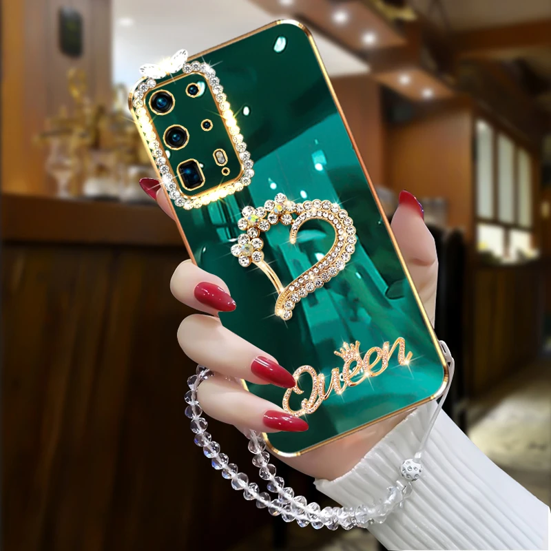 华为p40pro+手机壳网红轻奢ins风镶钻女款ELS-AN10潮流防摔保护套
