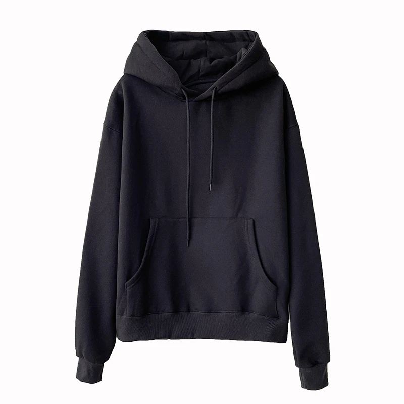 实HADVT010 出韩国！情侣款加绒百搭通勤连帽卫衣