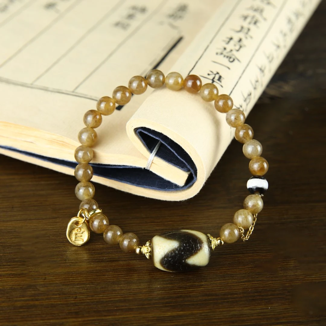 【龙老板】牙牙珠珠时尚设计糖料和田玉手串A1840008