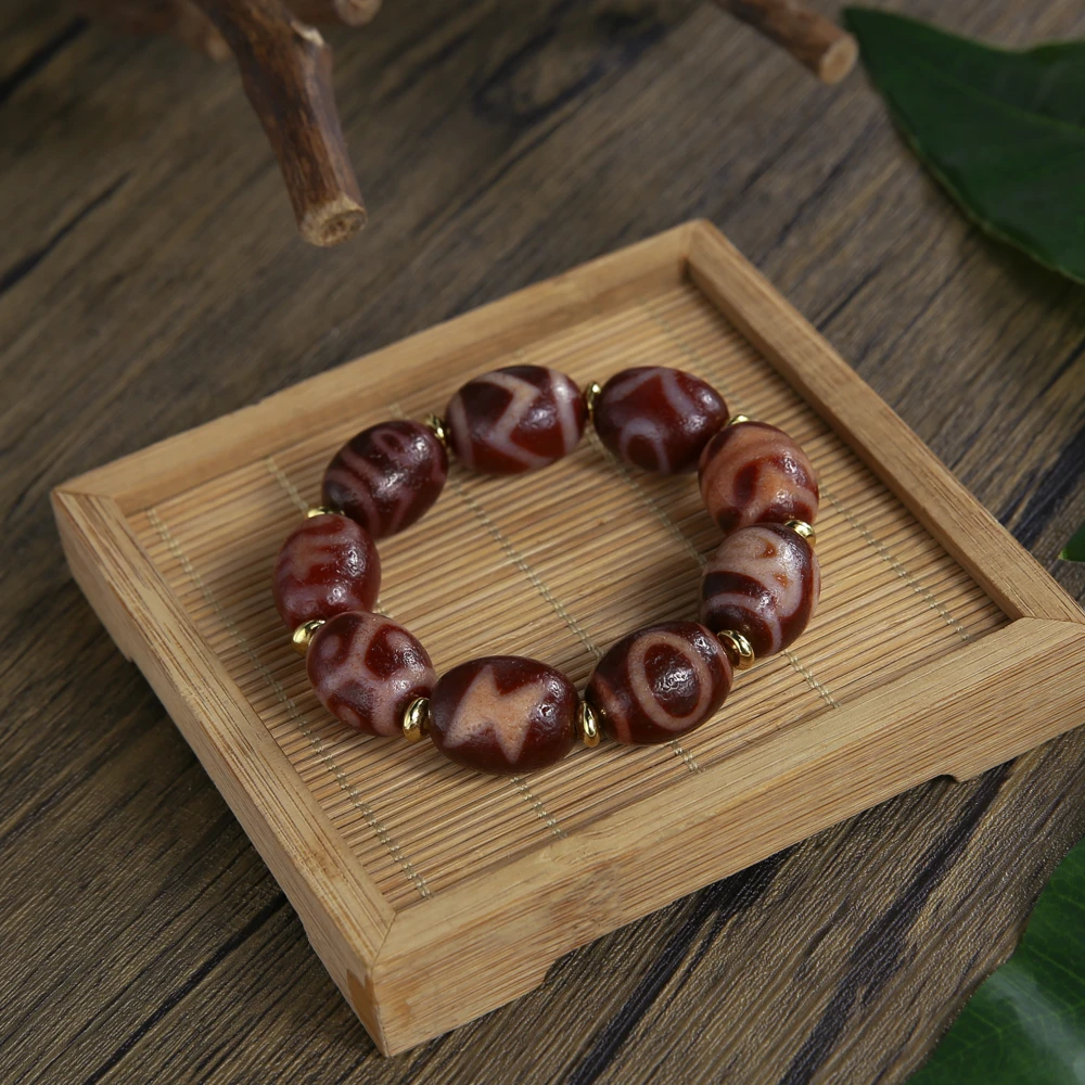 【龙老板】老红多宝珠珠阵情侣款休闲百搭玛瑙手串A1920184