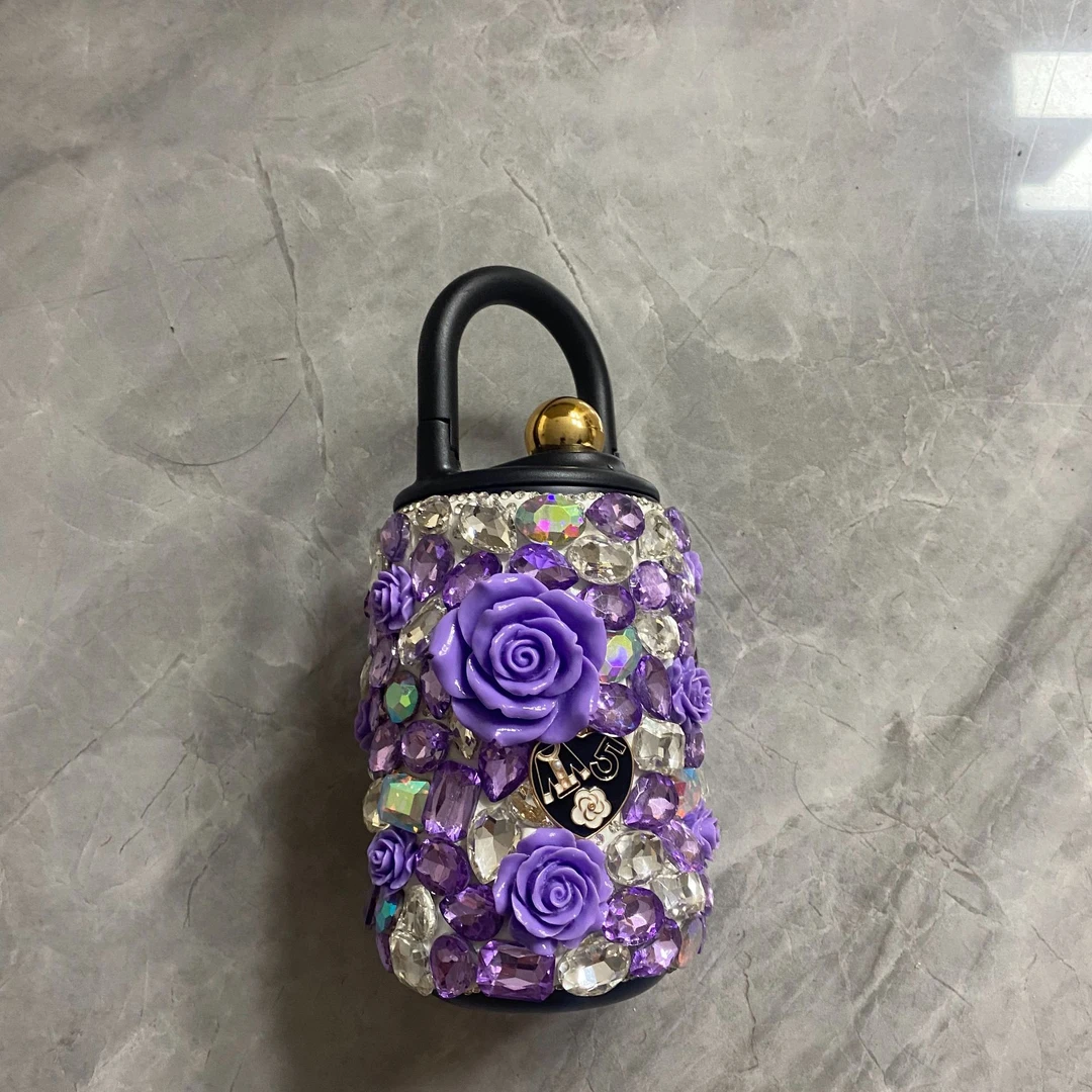 玫瑰花镶钻手提杯 颜色随机 介意勿拍 胸包单肩斜挎包