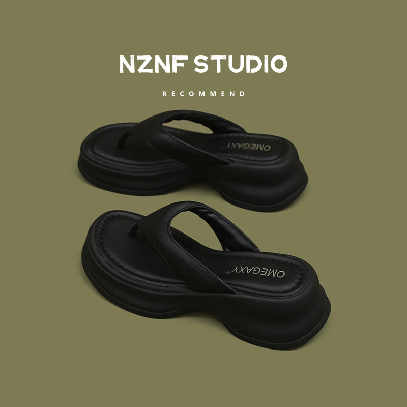 南在南方人字拖女外穿2025夏季新款厚底夹趾简约时尚百搭休闲拖鞋