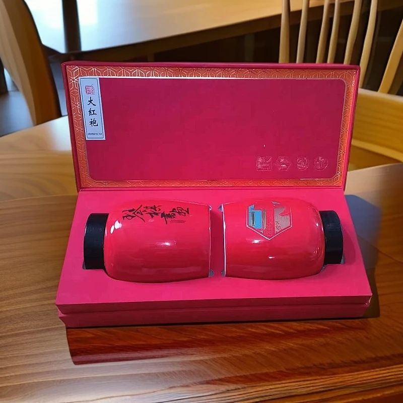 琴棋书画 陶瓷罐大红袍茶叶礼盒装 200克