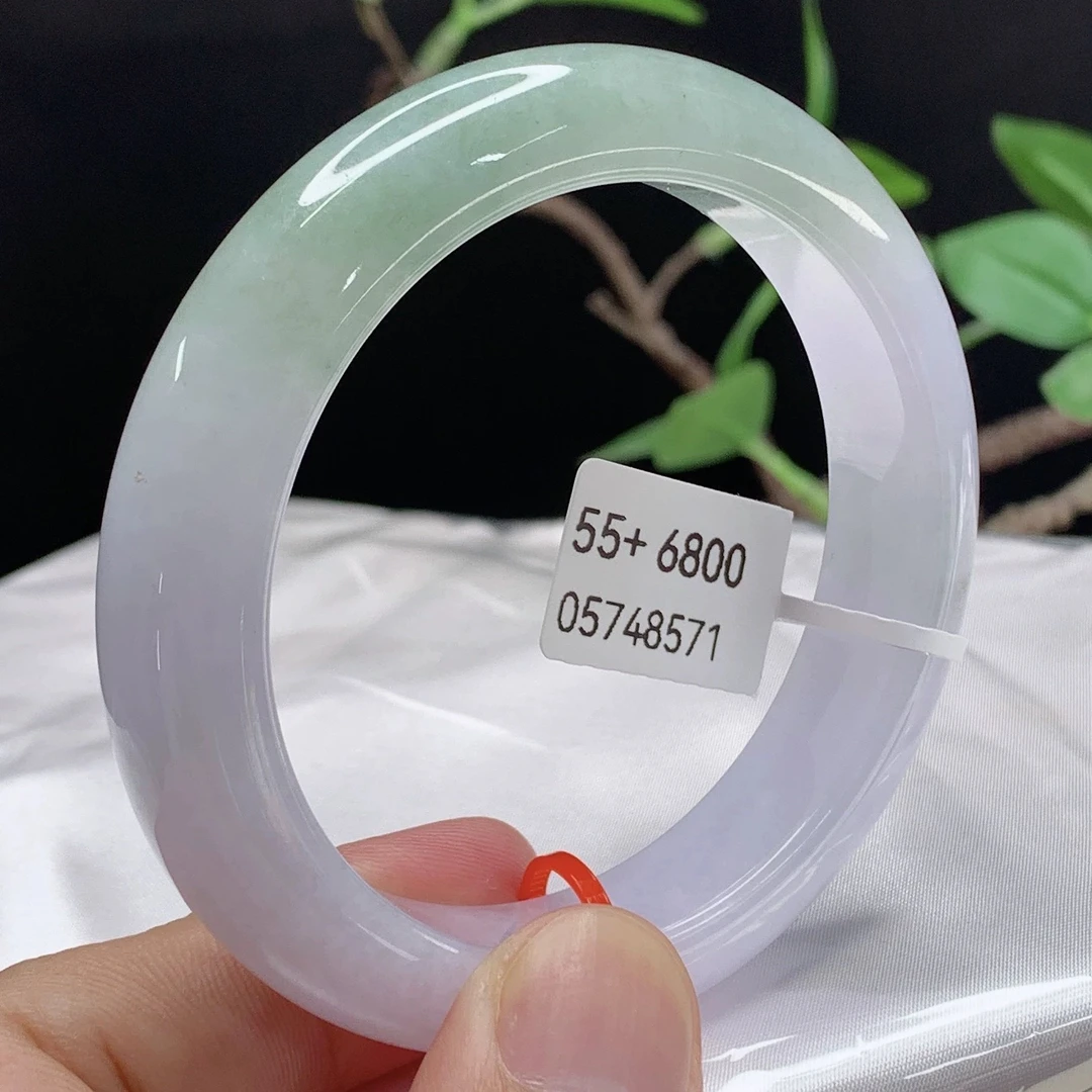 天然缅甸翡翠手镯A货 55+正圈 05748571