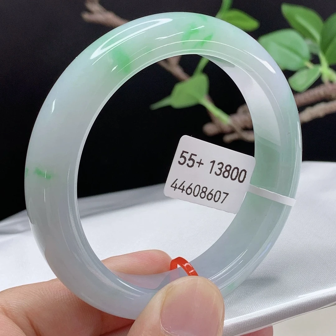 天然缅甸翡翠手镯A货 55+正圈 44608607