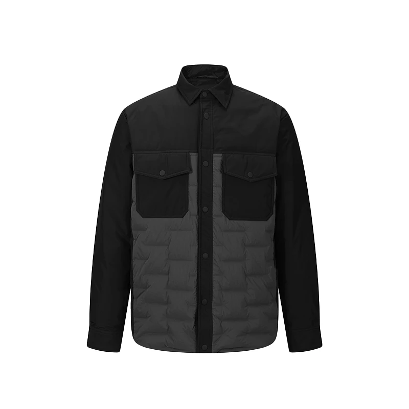 HIGHROCK/天石防寒羽绒服男款轻薄户外拼接内搭鹅绒衬衫领v078
