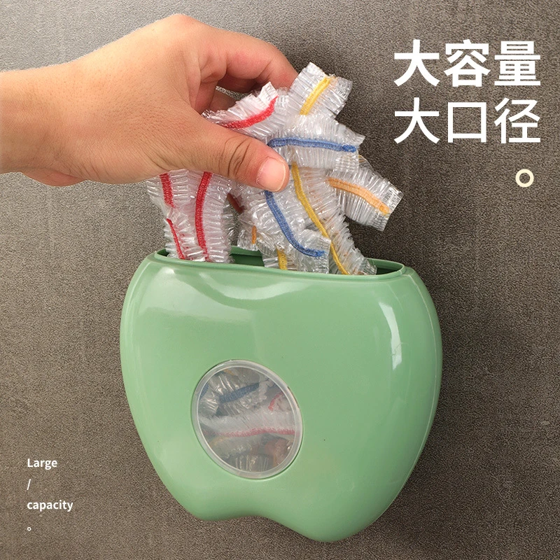 创意收纳盒免打孔壁挂抽取式一次性保鲜袋收纳盒厨房家用存放盒