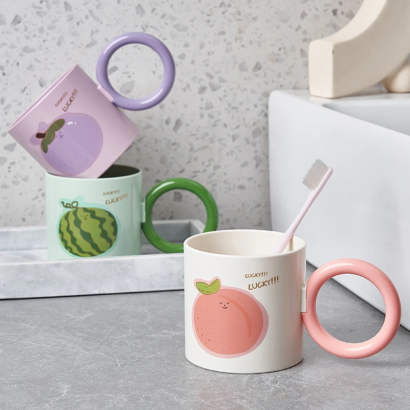 家用洗漱杯简约女浴室卫生间刷牙漱口杯创意可爱牙刷杯子学生情侣