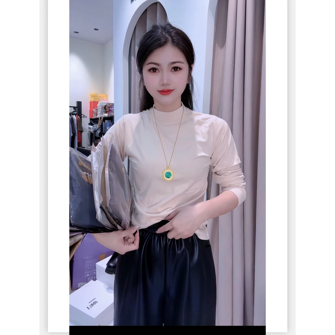 191李小姐家加绒中领打底上衣