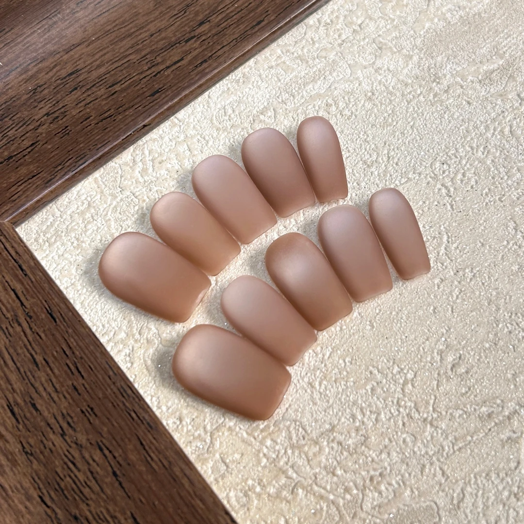 【杏棠】蓝珊手工穿戴甲纯色光疗丝绒雾面哑光磨砂猫眼百搭显白高级