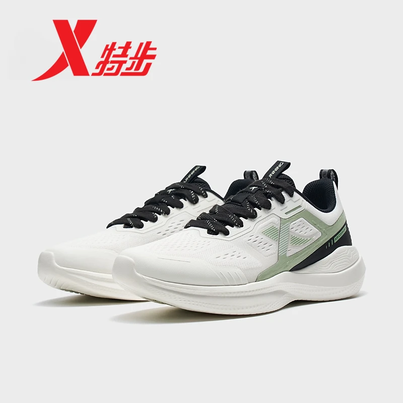 特步柔立方丨2024夏季透气轻便网面休闲运动跑鞋软弹舒适男士春季