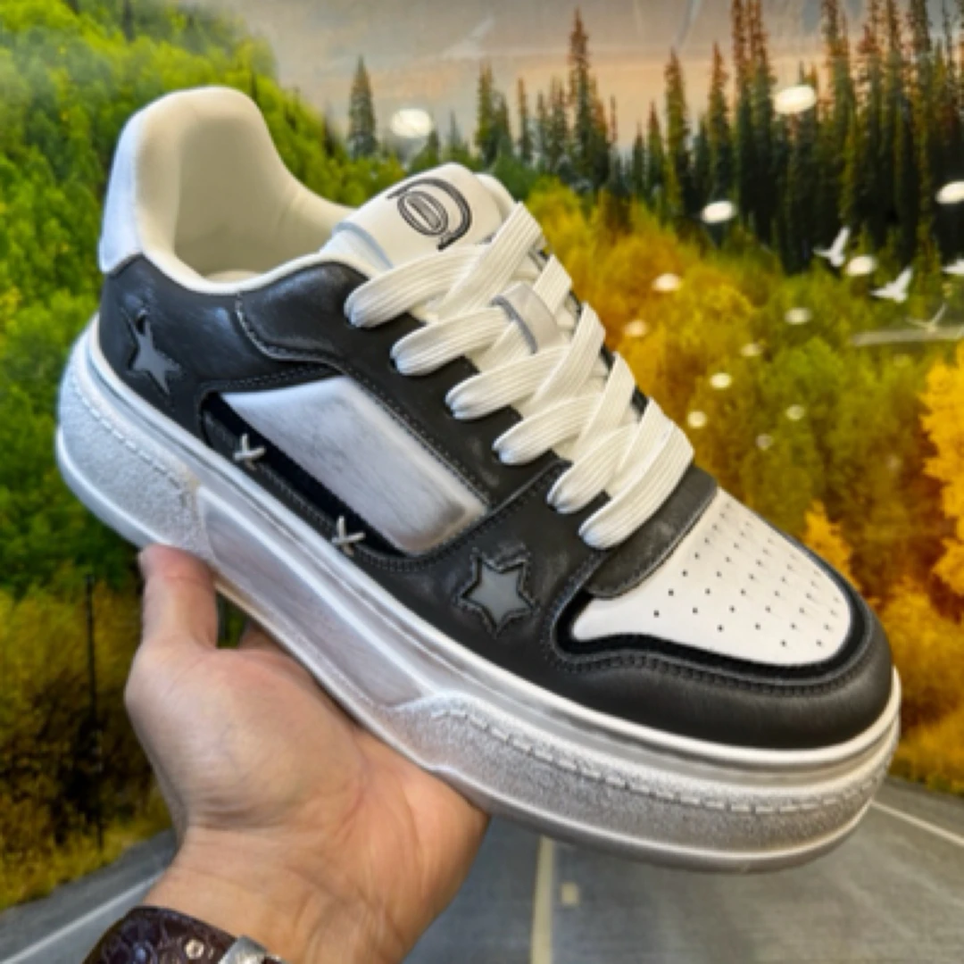 2024秋冬新品时尚休闲鞋板鞋厚底低帮男鞋男士透气潮鞋鞋子韩版