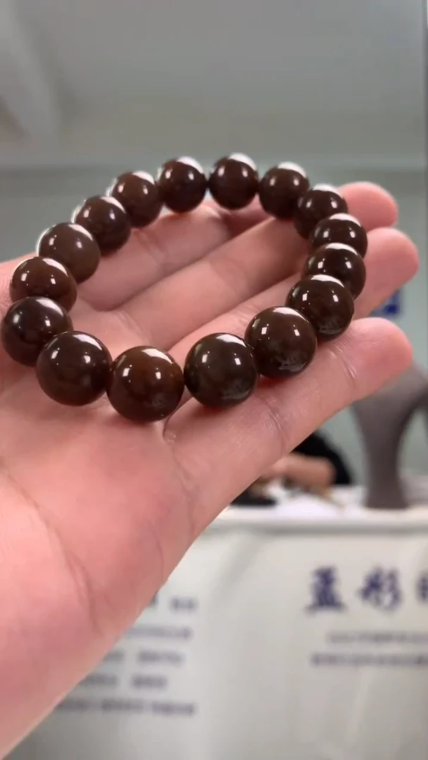 【闪购商品】和田玉手串未镶嵌新疆且末红糖12mm单圈一条