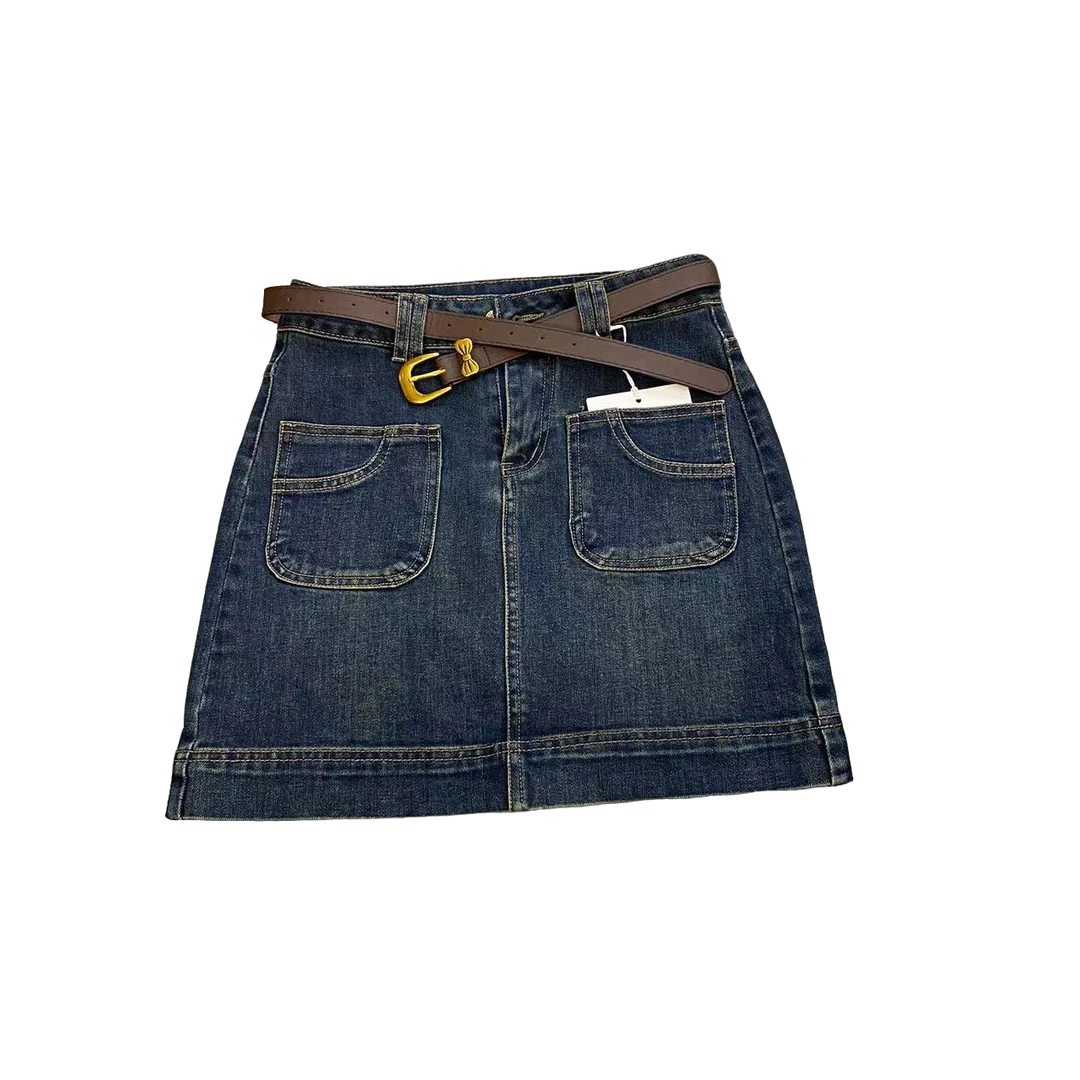 新款时尚百搭牛仔半裙