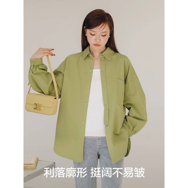 米度丽小众设计感秋款孕妇韩版长袖衬衣