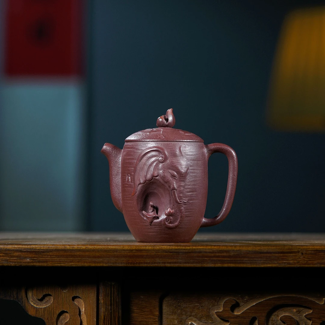 悦茗壶原创.紫泥【如是】紫砂茶壶.180cc