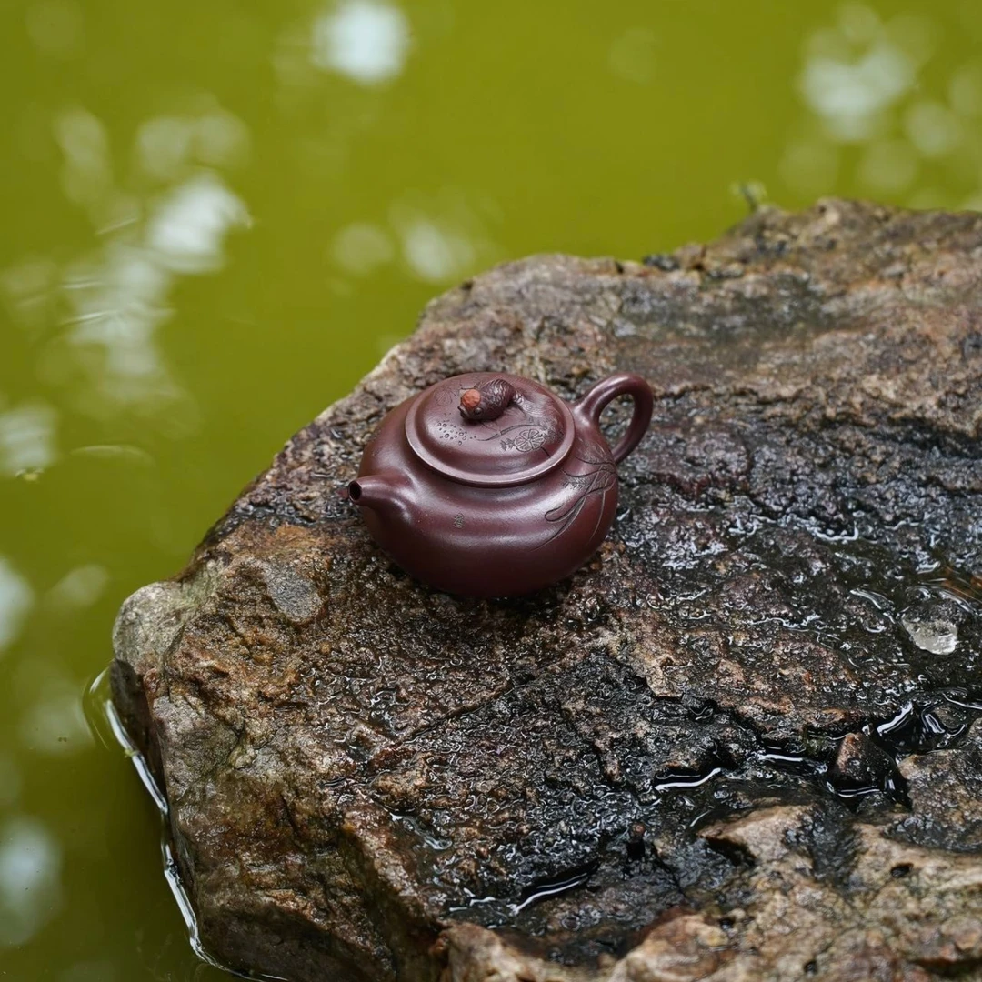 悦茗壶原创.紫泥【金玉满堂】紫砂壶茶壶.150cc