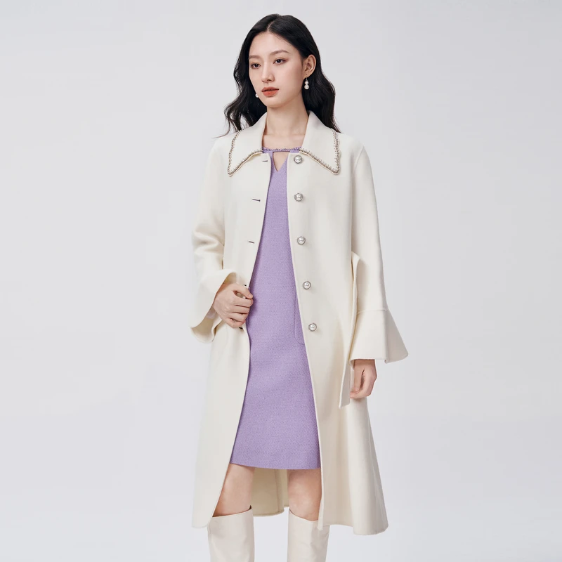 【粉丝专享】BuouBuou贵族千金美丽诺绵羊毛双面呢大衣女RJ4C858