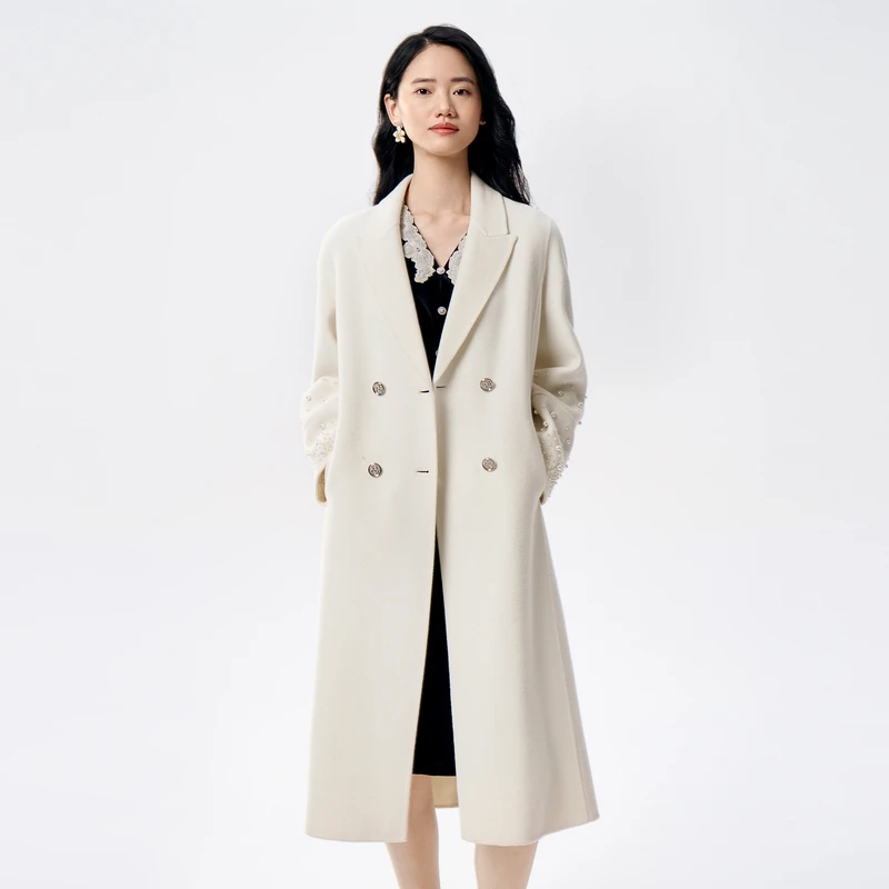 【粉丝专享】BuouBuou新款洋气百搭女装绵羊毛双面呢外套女RJ4C857