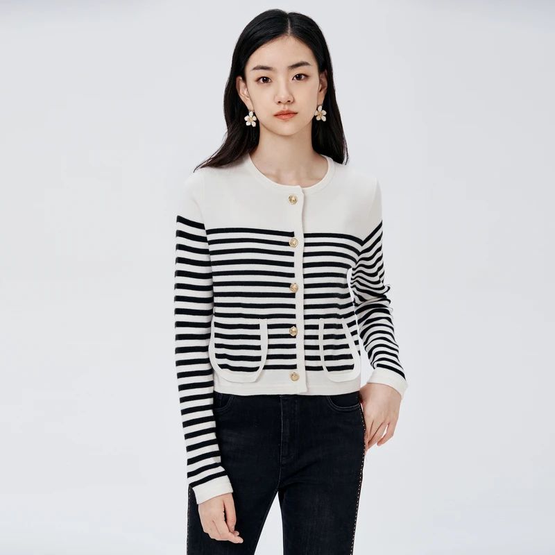 【粉丝专享】BuouBuou条纹时尚短外套DKGC911