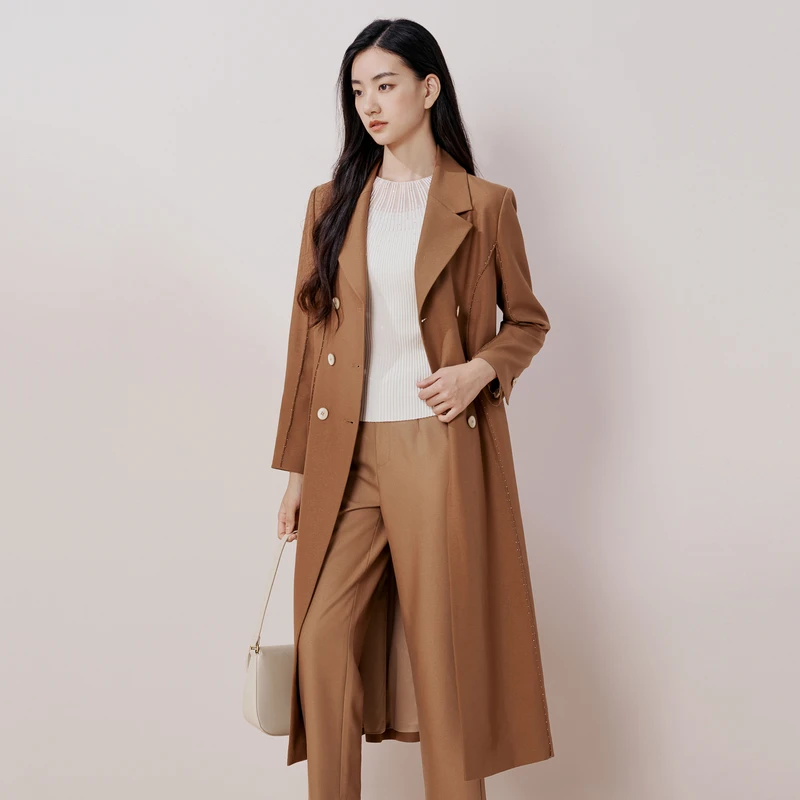 【粉丝专享】BuouBuou新款时尚洋气百搭女装毛呢外套BKGC596