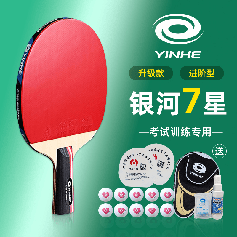 银河乒乓球拍正品旗舰店初学者学生专用专业级兵乓单拍专业成品拍