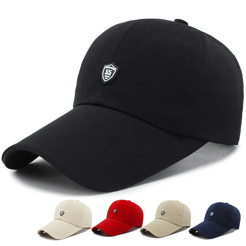 帽子 男秋冬天棒球帽韩版潮人百搭加长帽檐时尚嘻哈帽 休闲鸭舌帽