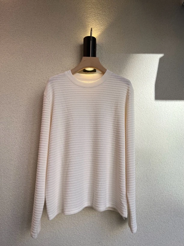 春款百搭圆领套头长袖羊毛衫时尚上衣简约秋冬