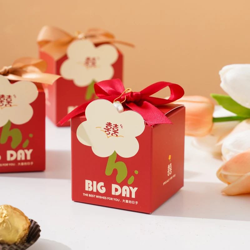 喜糖盒子婚庆中式结婚喜糖盒批发创意大量婚礼ins风回礼喜糖包装