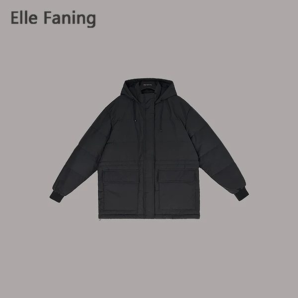 芒果优选-加德里记立领连帽廓形羽绒服